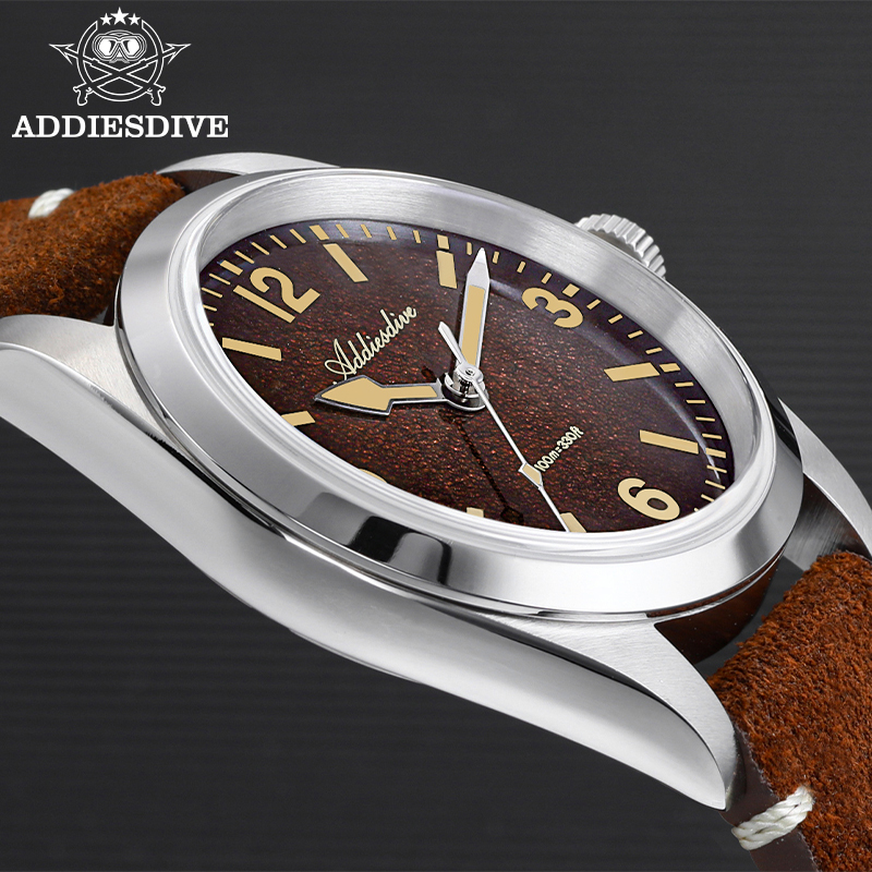 Часы ADDIESDIVE 36 мм, 200 м,  – обзор и цена Suede Strap Watch