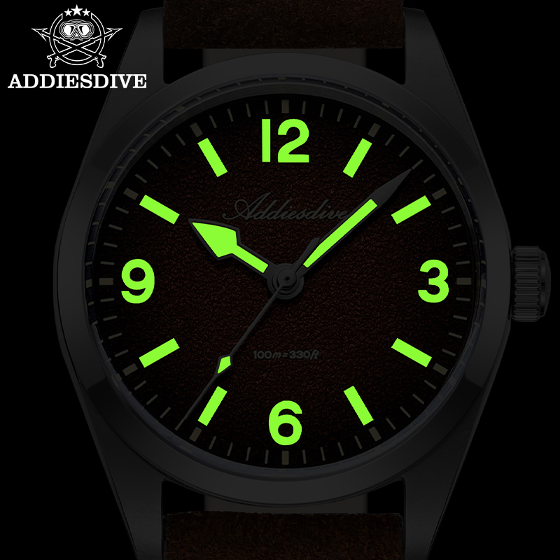 Часы ADDIESDIVE 36 мм, 200 м,  – обзор и цена Suede Strap Watch