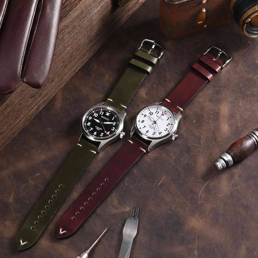Ремешок WOCCI из вощеной кожи  – обзор и цена Suede Strap Watch